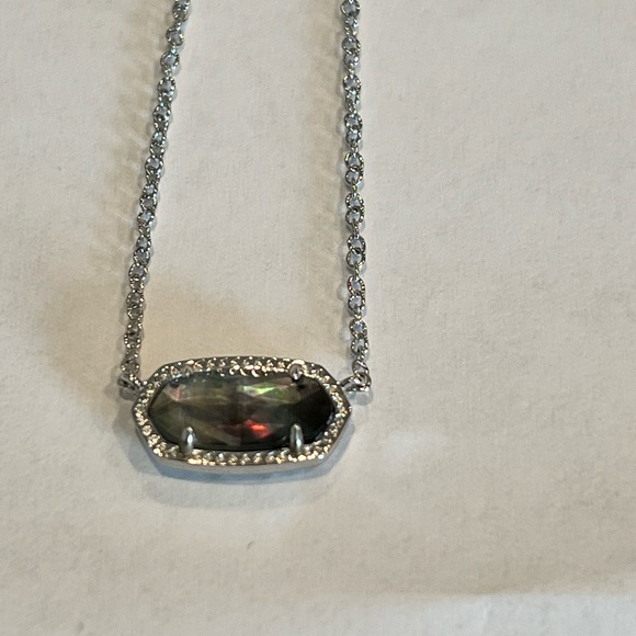 NWT Kendra Scott Retired Elisa Necklace Black Pearl & Silver SOLD OUT Gorgeous! - Picture 14 of 15